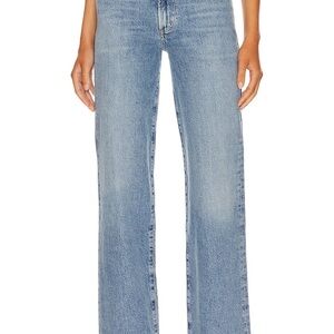 Agolde Harper Mid Riss Relaxed Straight Jeans